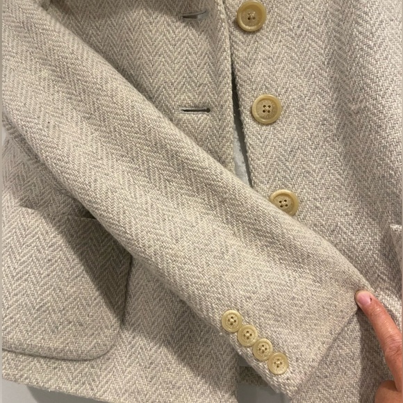 Ralph Lauren cream herringbone cropped jacket - Picture 11 of 12